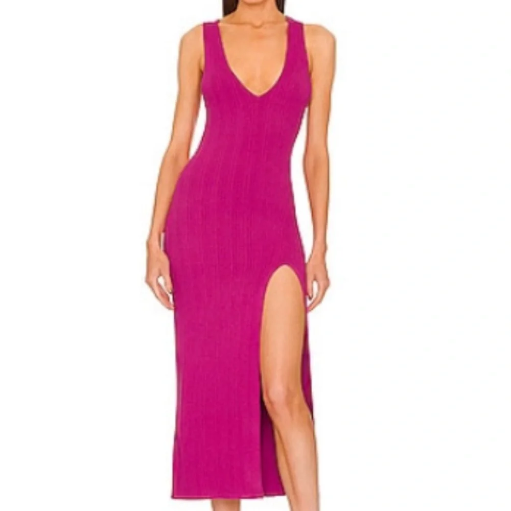 REVOLVE Variegated Rib Bodycon Dress in Berry
Bliss Michael Costello - Picture 3 of 6